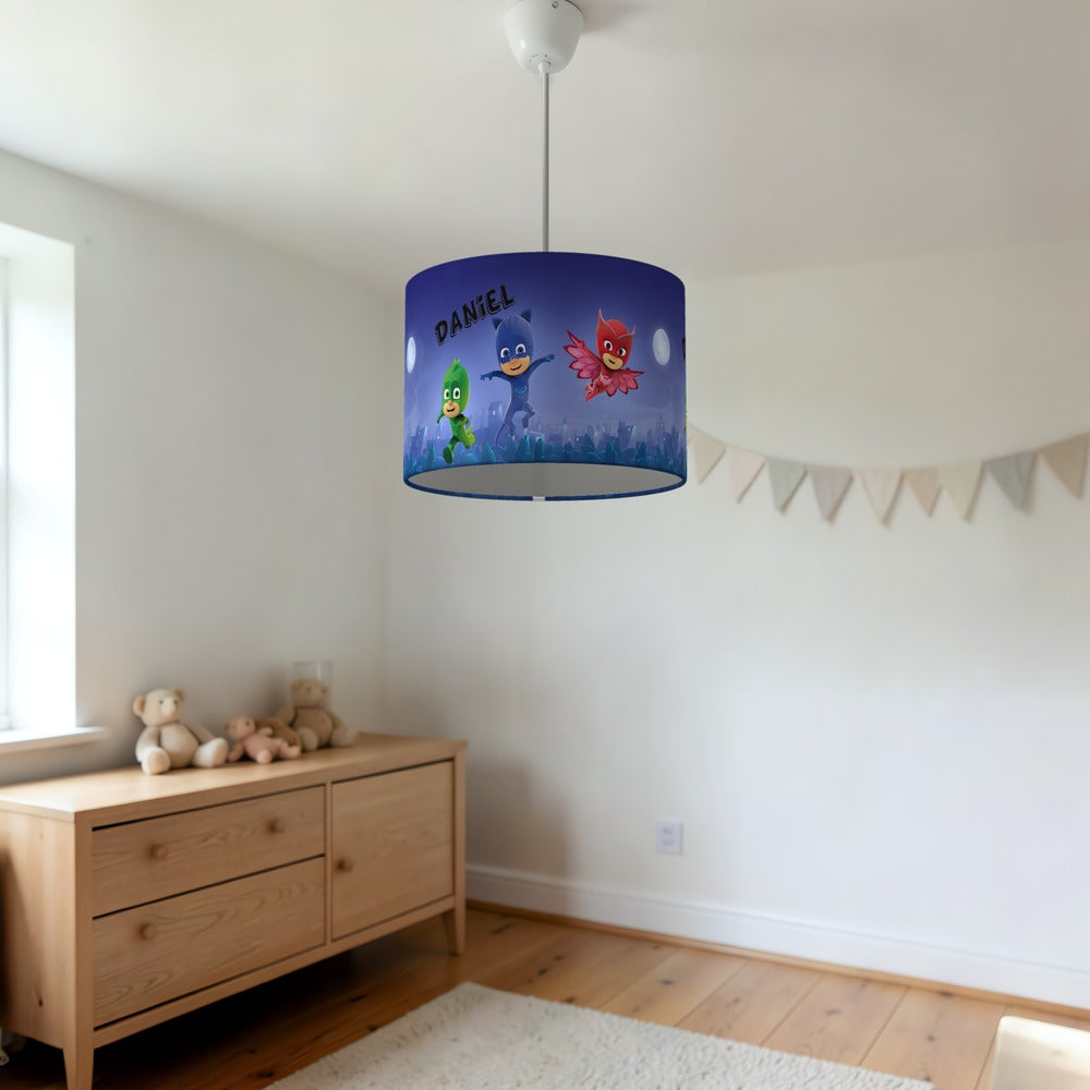 Cartoon Superhero Theme lampshade