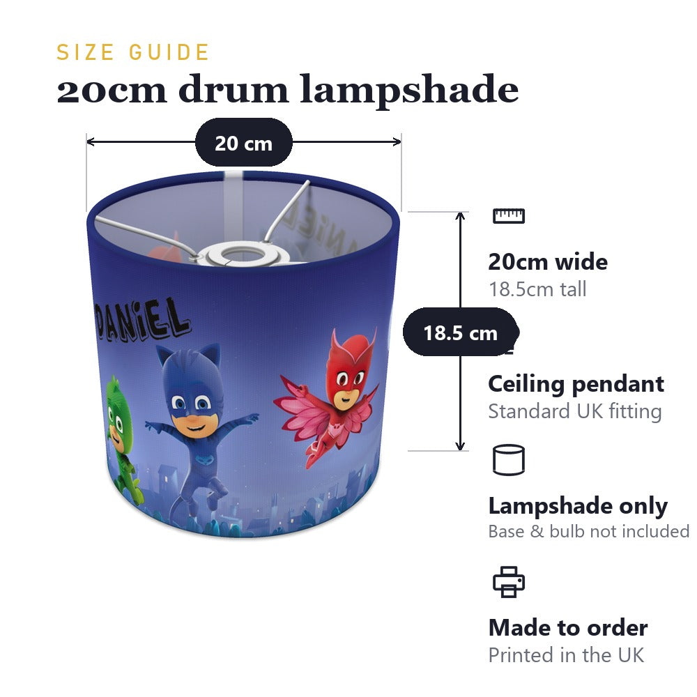 Cartoon Superhero Theme lampshade
