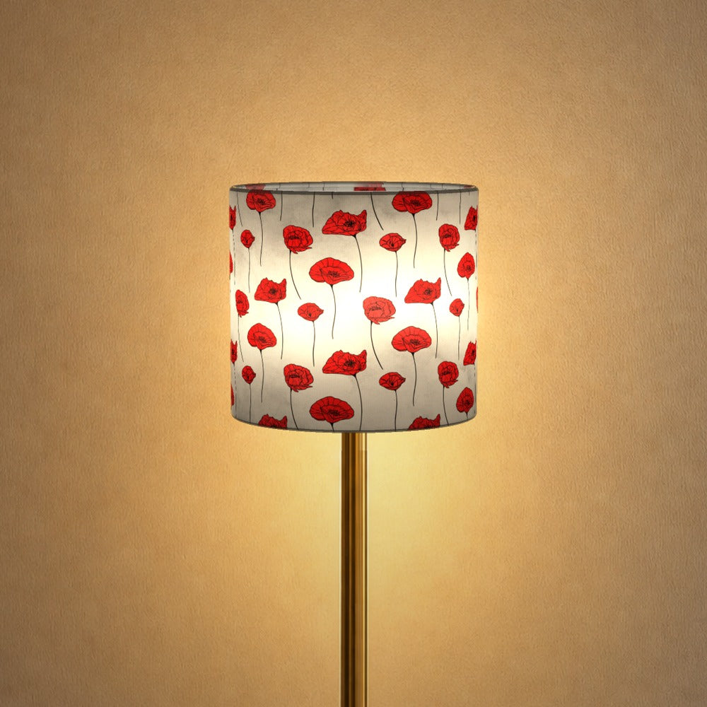 Red Poppy Floral lampshade