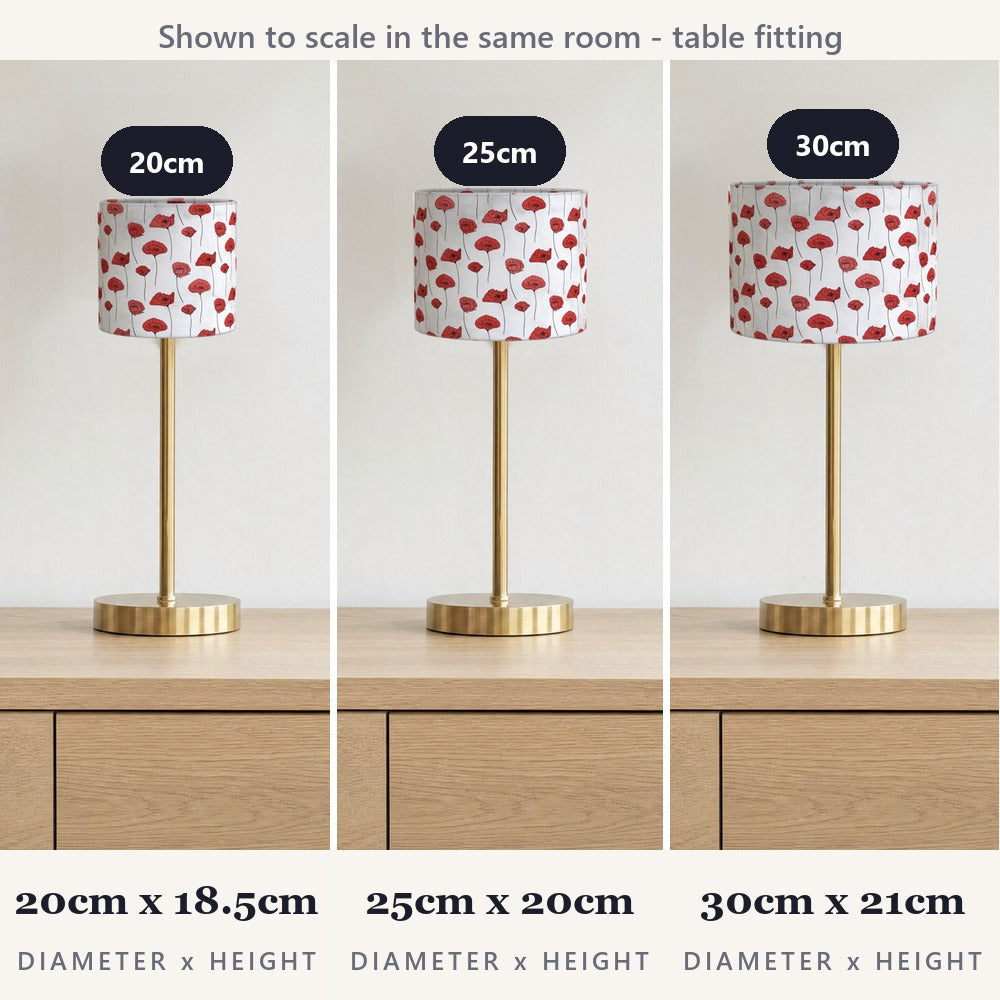 Red Poppy Floral lampshade