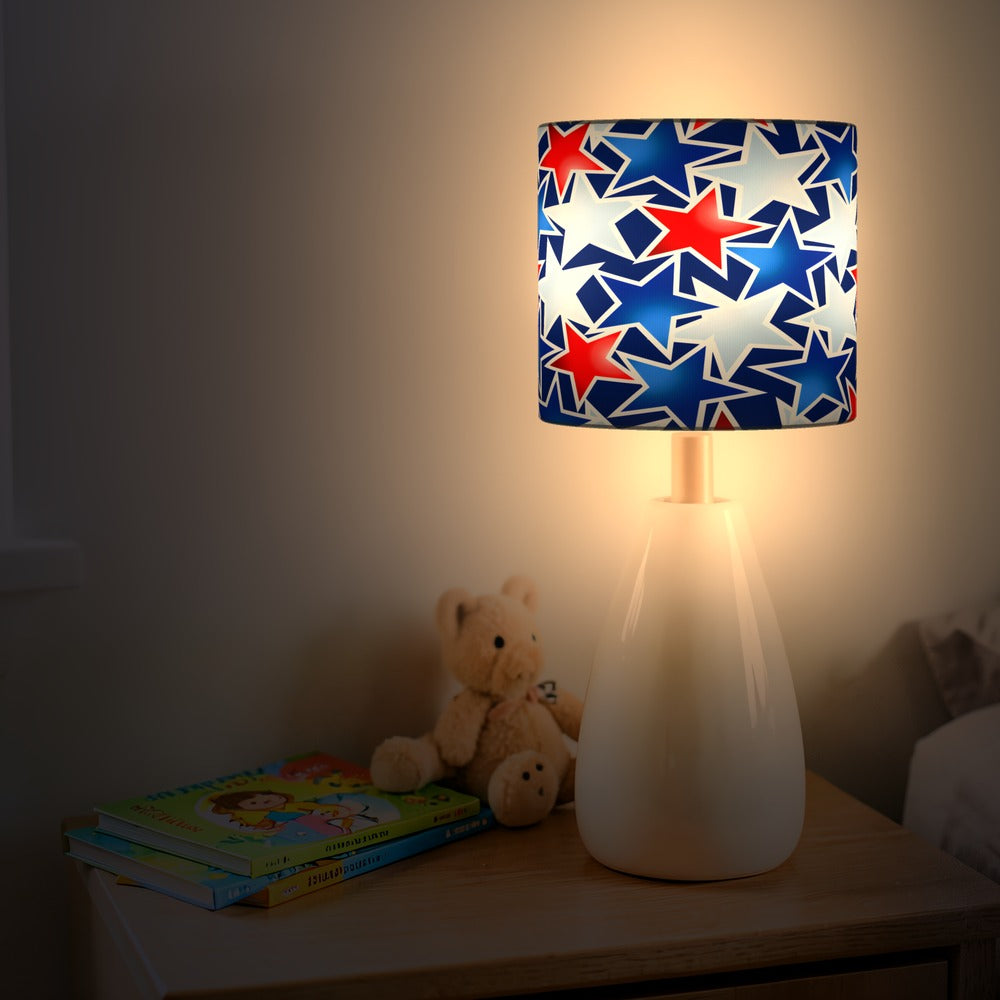 Red White And Blue Stars lampshade