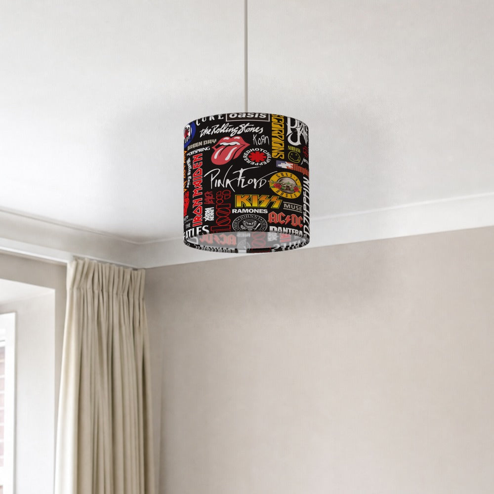 Retro Rock Band Theme lampshade