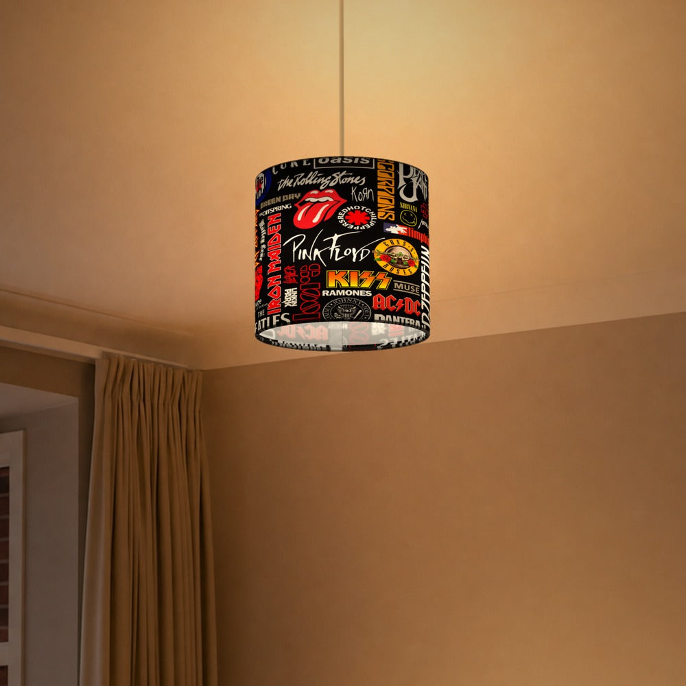 Retro Rock Band Theme lampshade