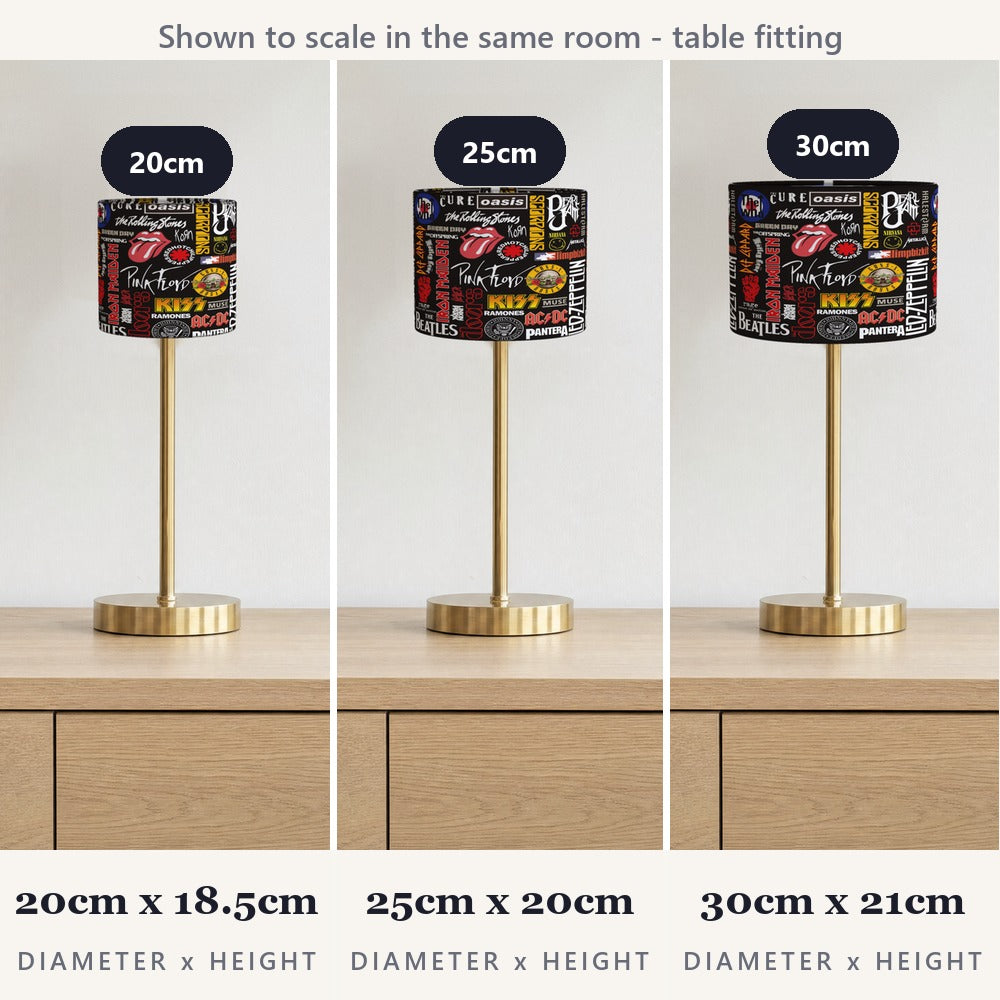 Retro Rock Band Theme lampshade