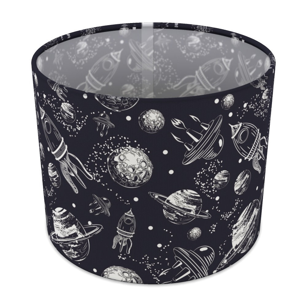 Navy Space Rocket Galaxy lampshade - 25cm Table