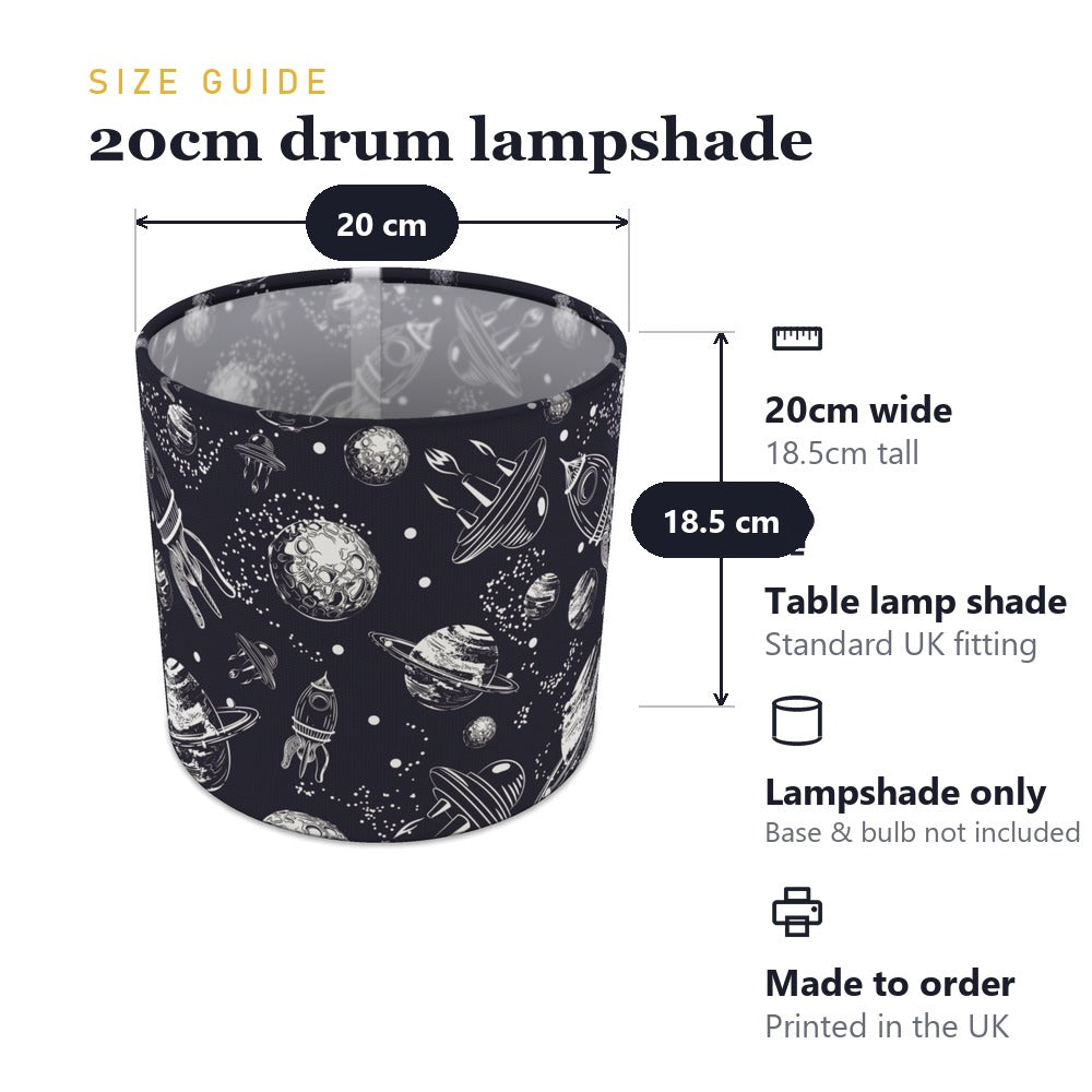 Navy Space Rocket Galaxy lampshade