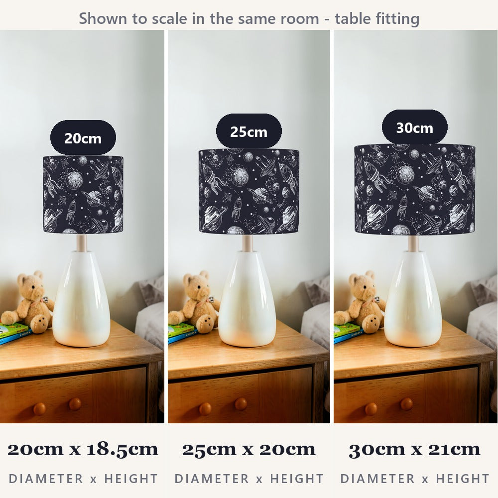 Navy Space Rocket Galaxy lampshade