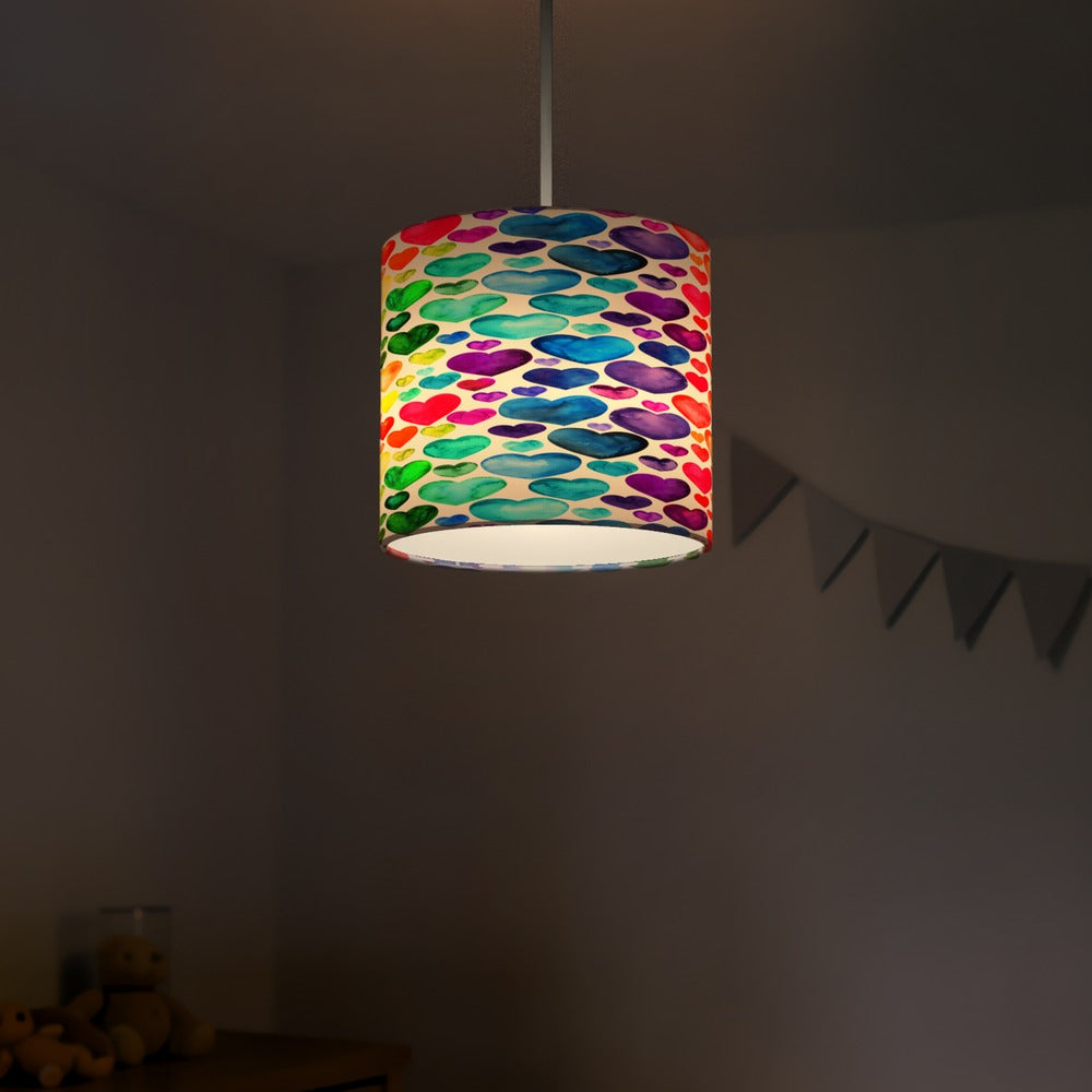 Colorful Hearts Pattern lampshade