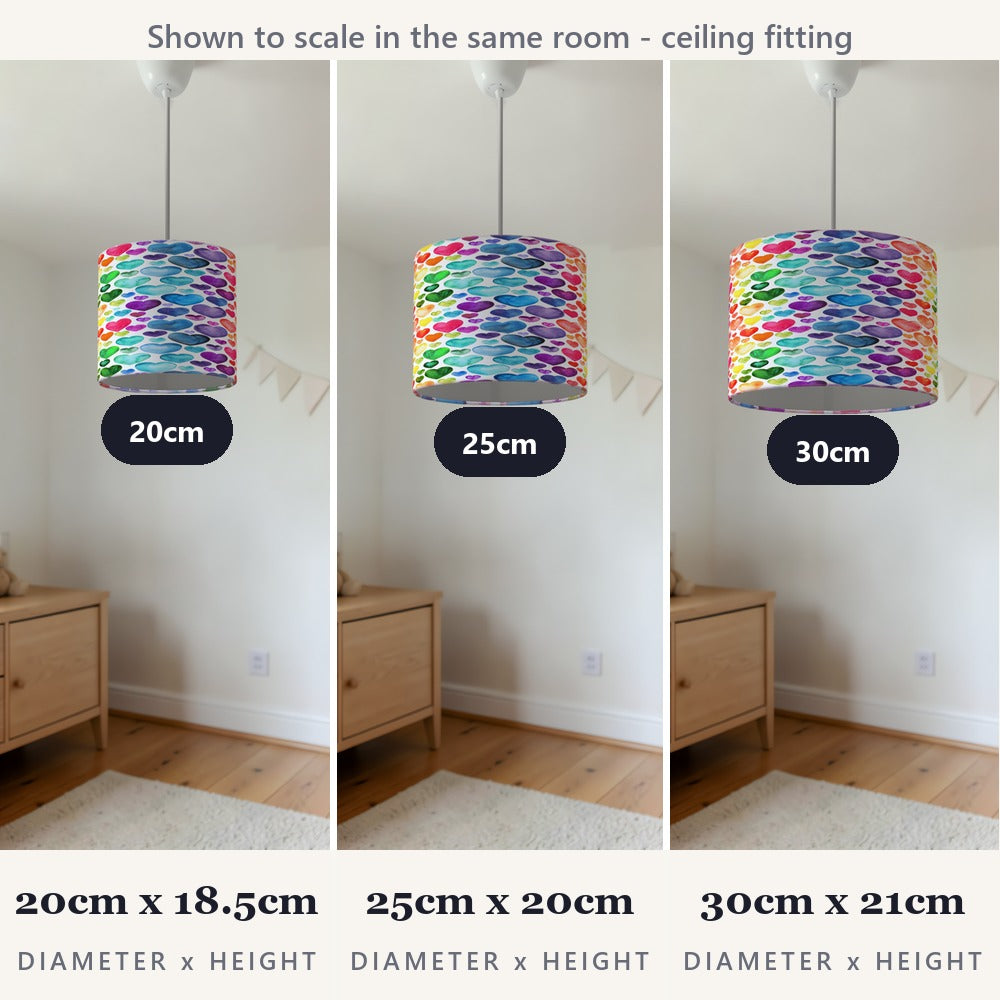 Colorful Hearts Pattern lampshade