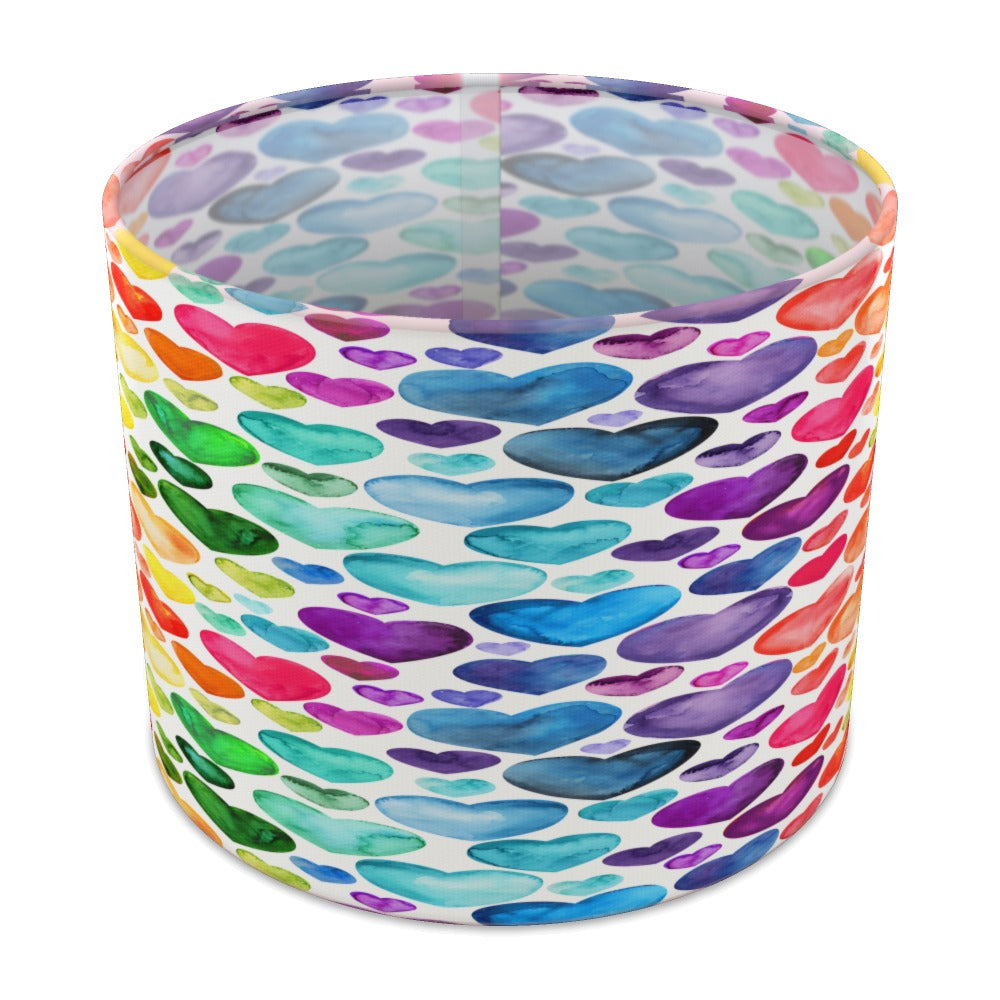 Colorful Hearts Pattern lampshade - 25cm Table