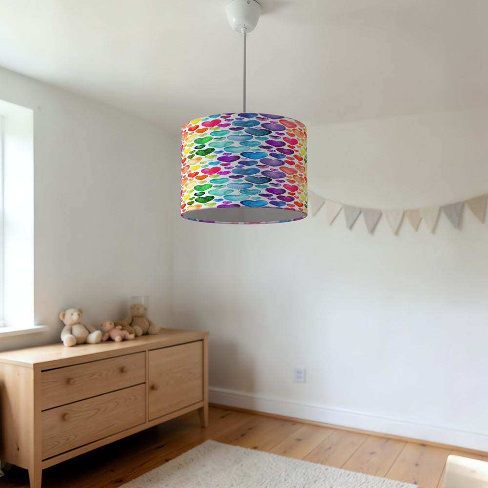 Colorful Hearts Pattern lampshade