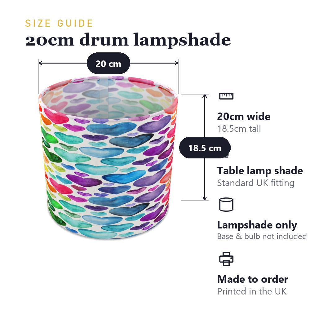 Colorful Hearts Pattern lampshade