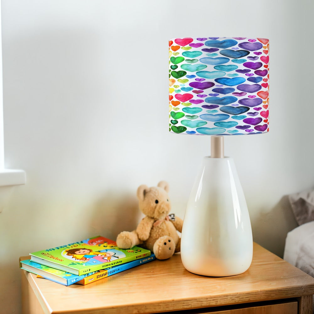 Colorful Hearts Pattern lampshade