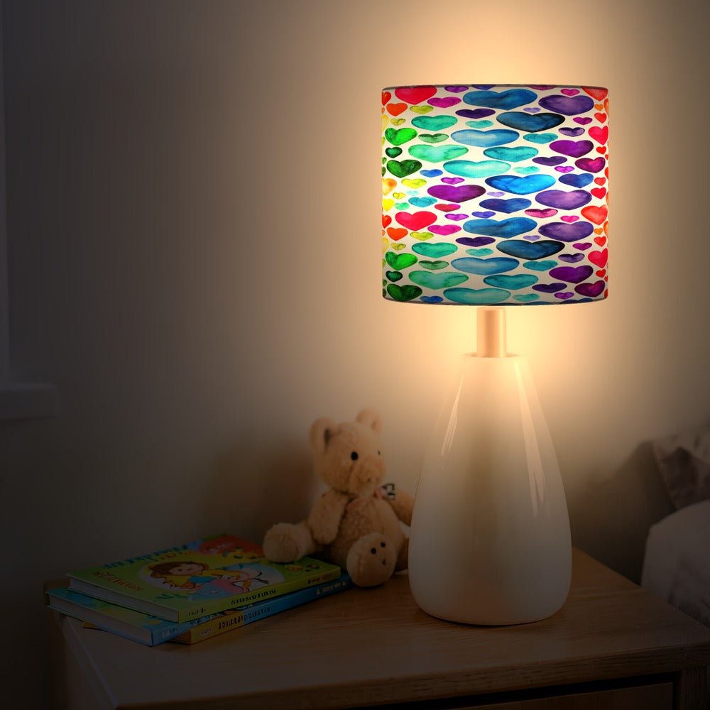 Colorful Hearts Pattern lampshade
