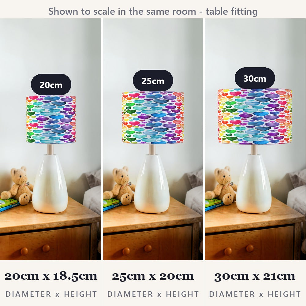 Colorful Hearts Pattern lampshade