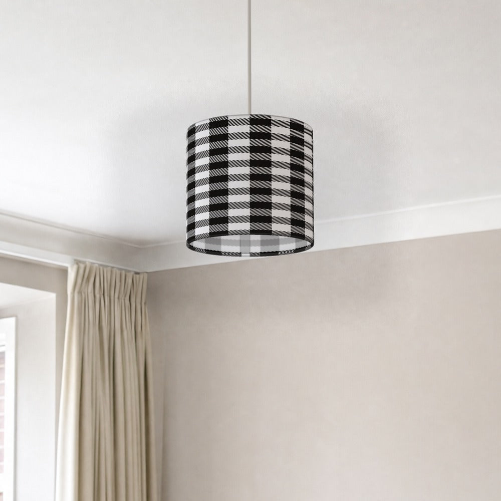 Black and White Houndstooth Pattern lampshade