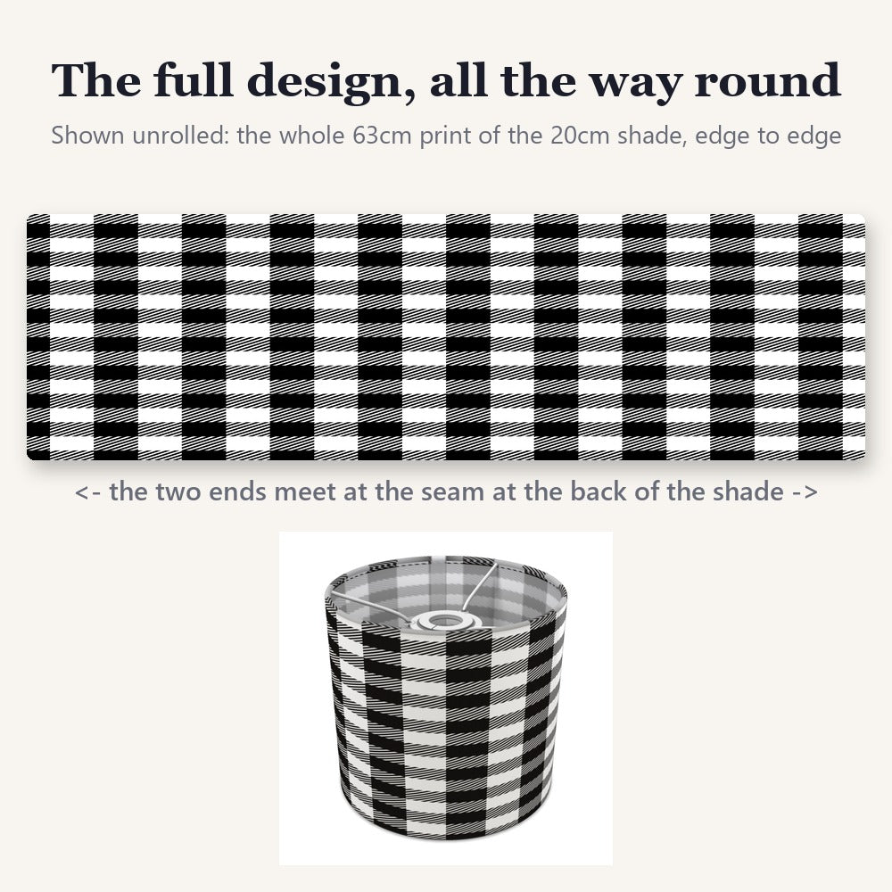 Black and White Houndstooth Pattern lampshade