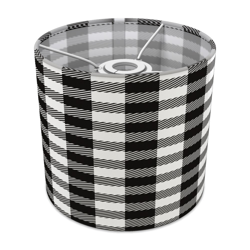 Black and White Houndstooth Pattern lampshade - 20cm Ceiling
