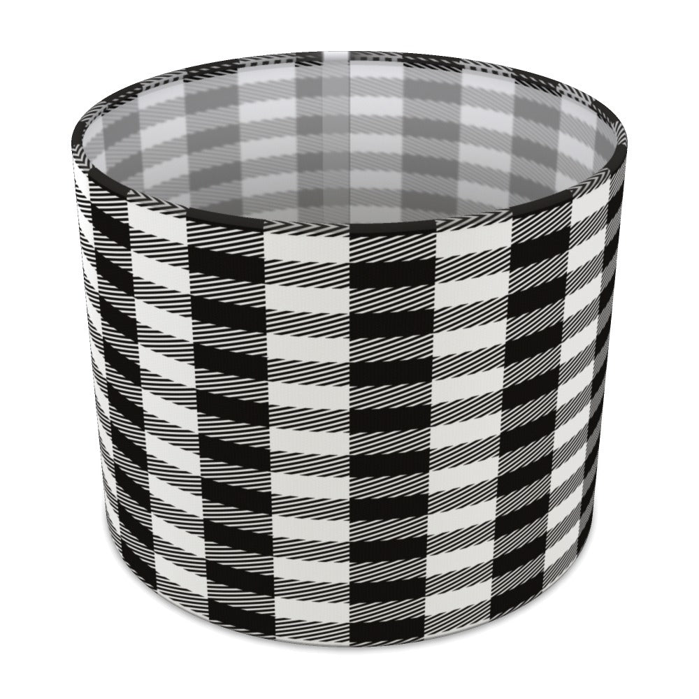Black and White Houndstooth Pattern lampshade - 25cm Table