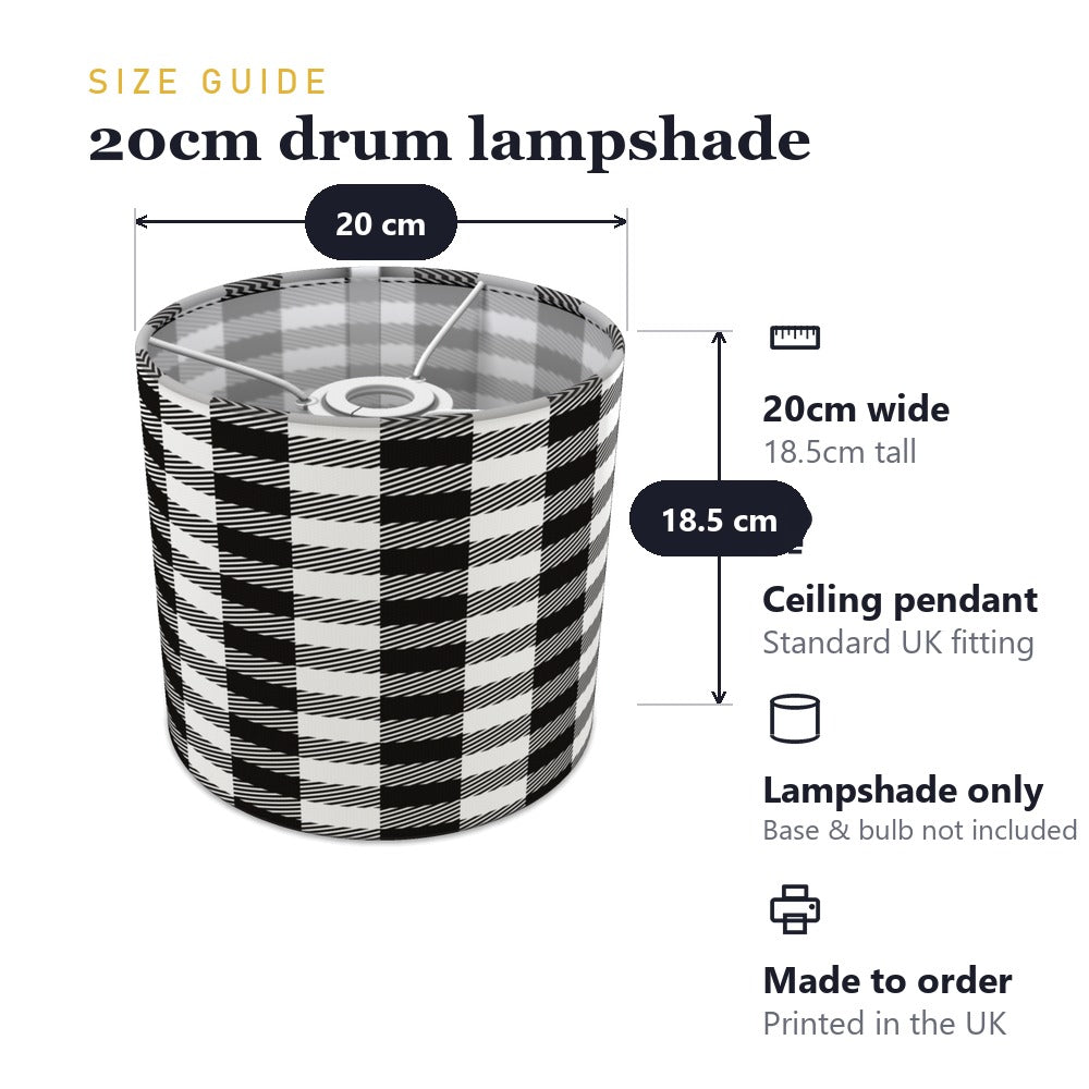 Black and White Houndstooth Pattern lampshade