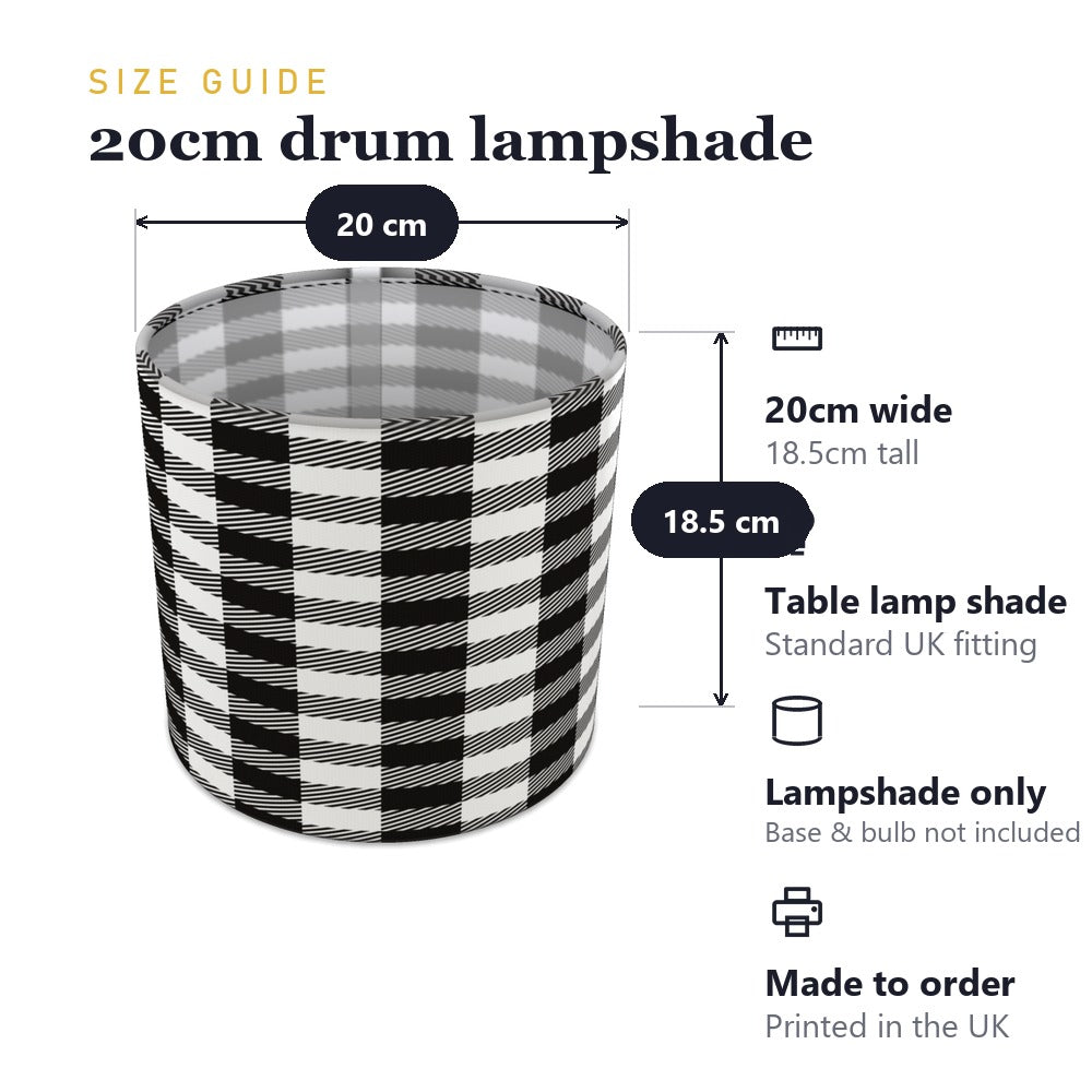 Black and White Houndstooth Pattern lampshade