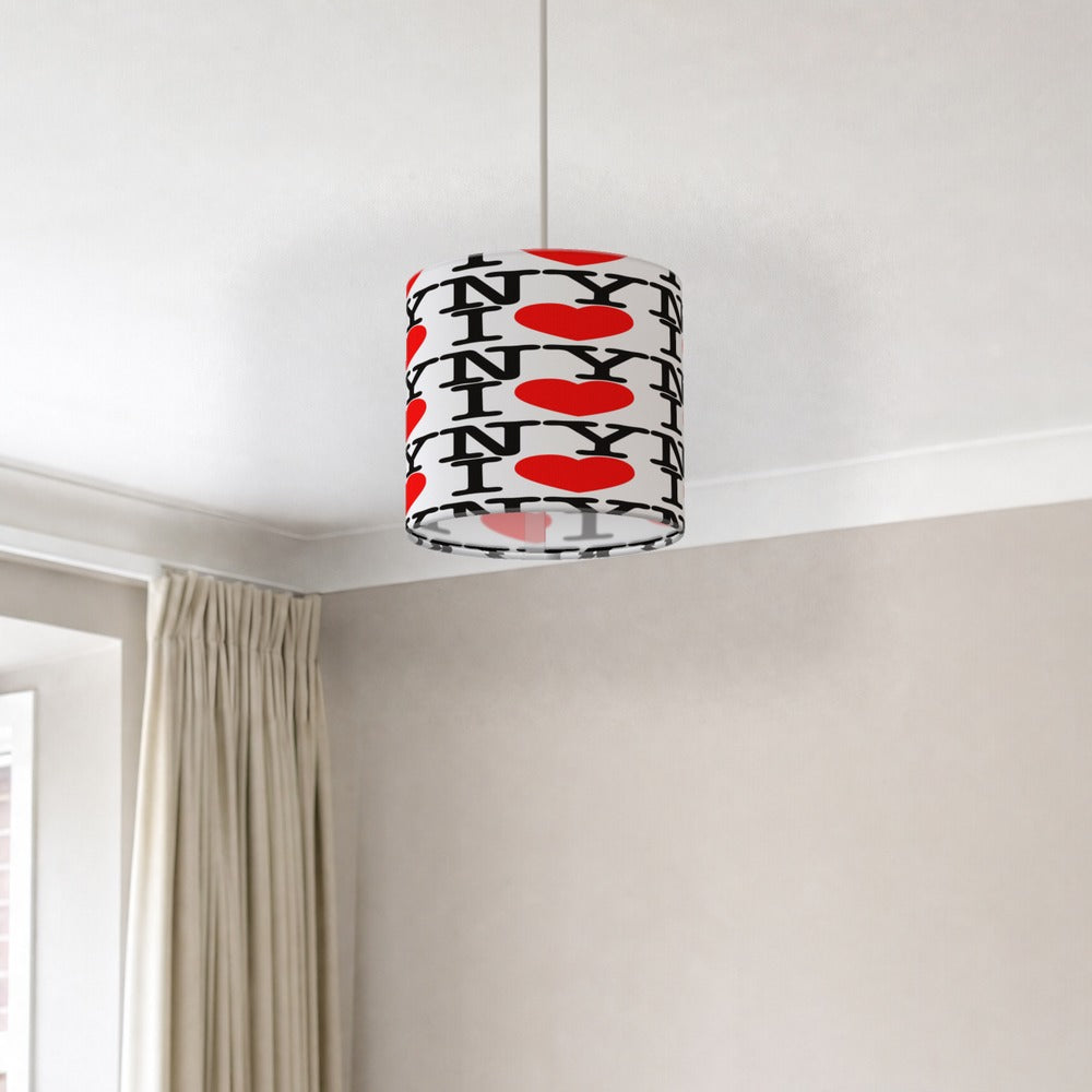 I Love New York Pattern lampshade