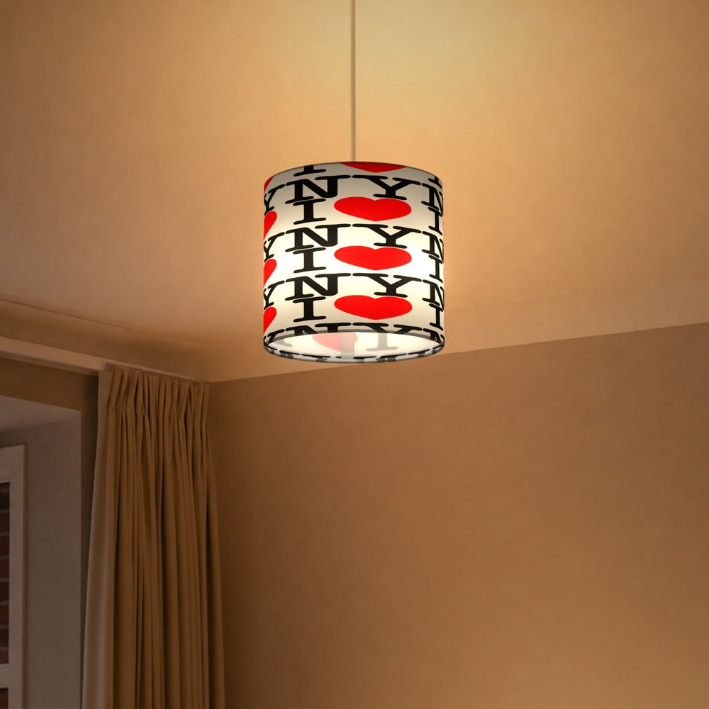 I Love New York Pattern lampshade