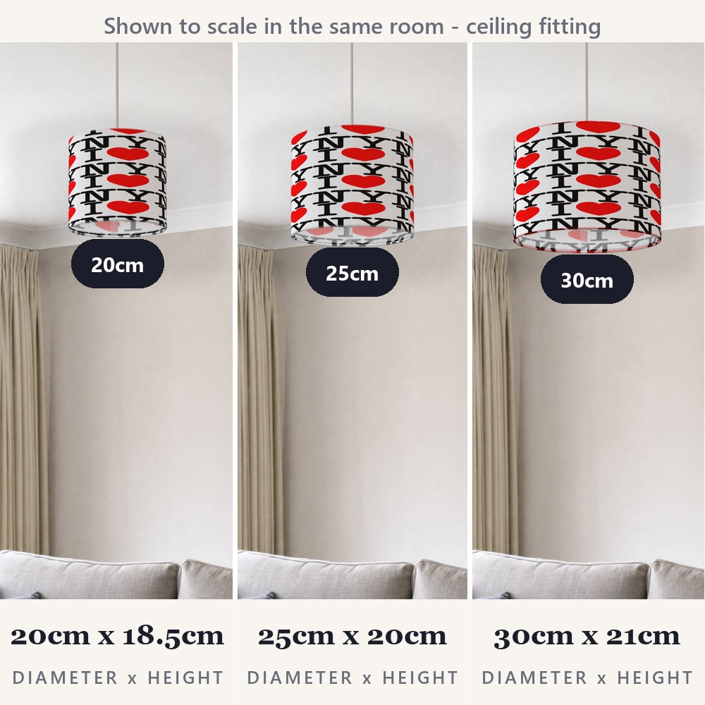 I Love New York Pattern lampshade