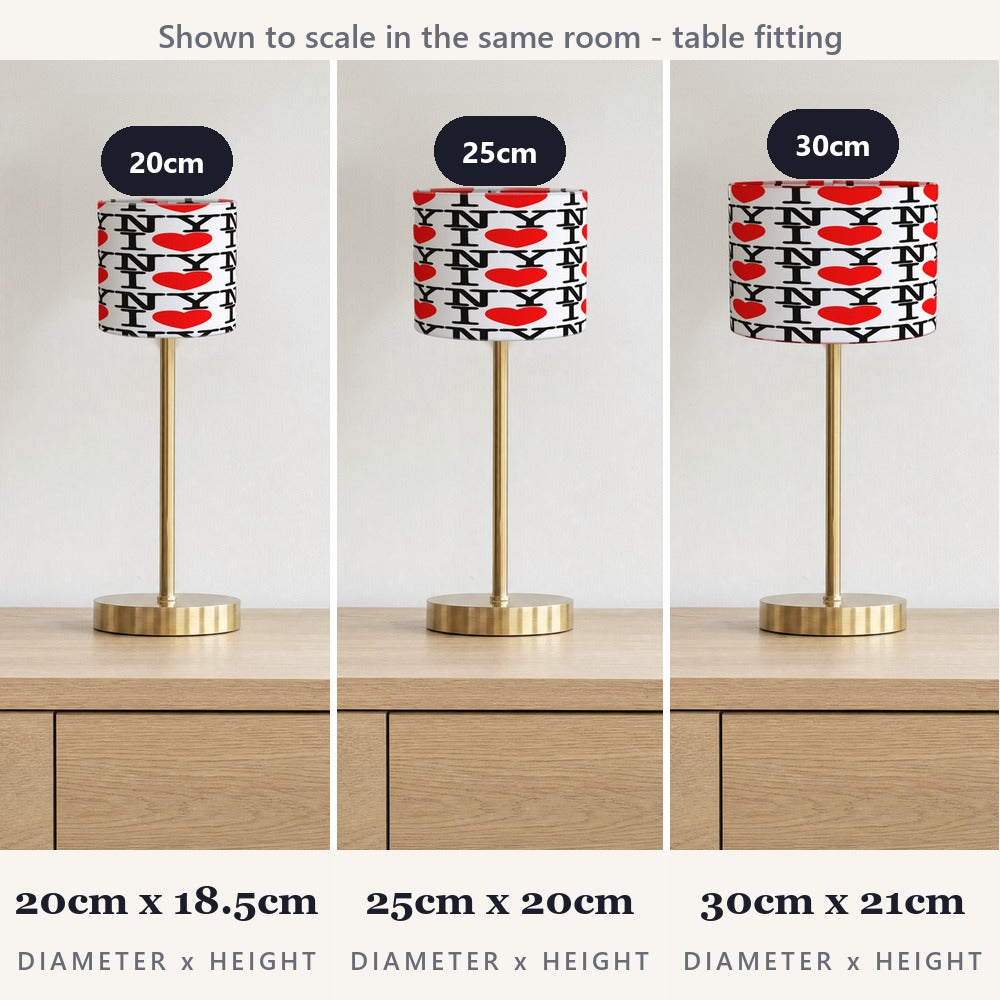 I Love New York Pattern lampshade
