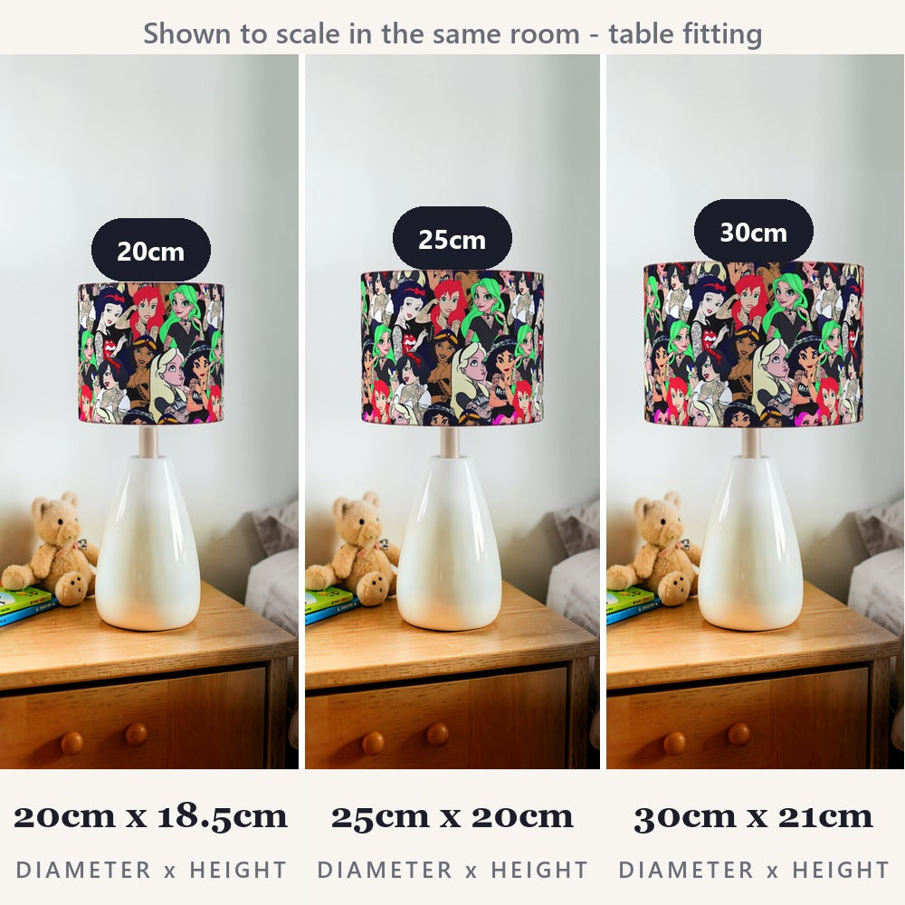 Tattooed Princess Pattern lampshade