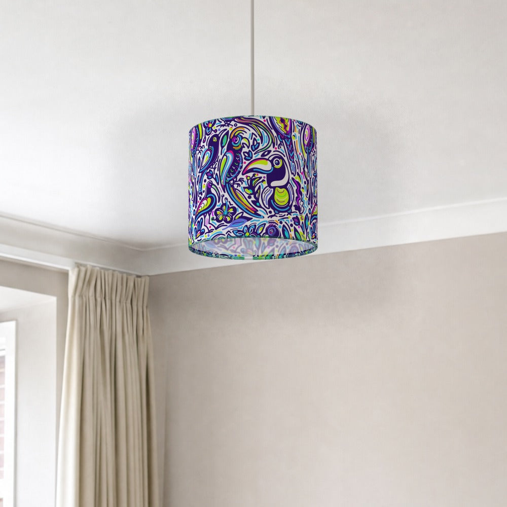 Psychedelic Toucan Pattern lampshade