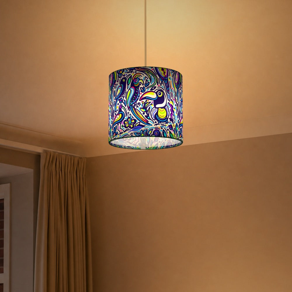 Psychedelic Toucan Pattern lampshade