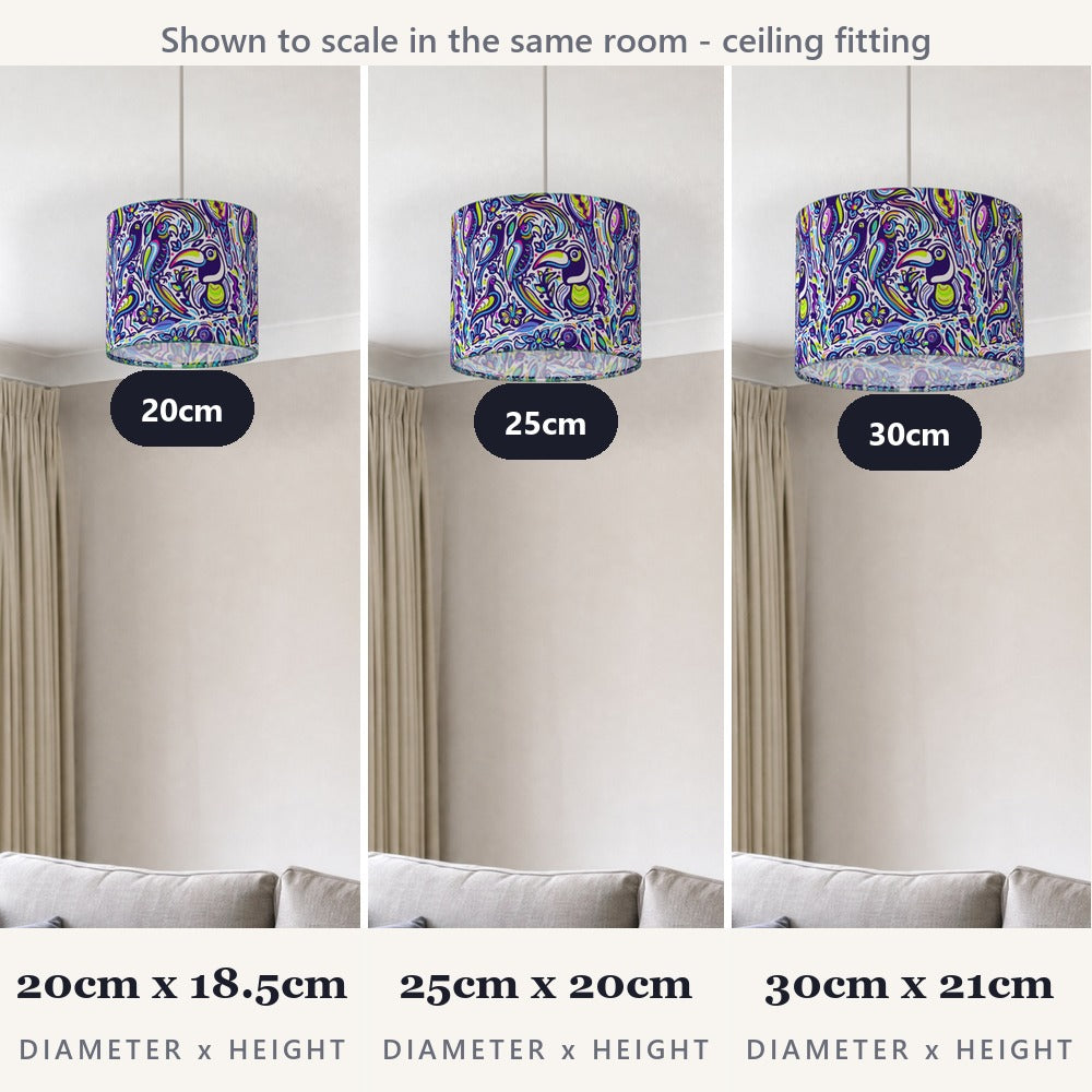 Psychedelic Toucan Pattern lampshade