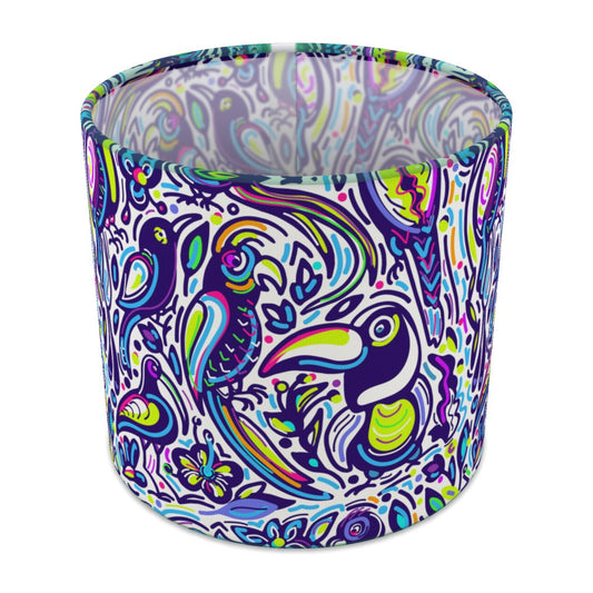 Psychedelic Toucan Pattern lampshade - 20cm Table