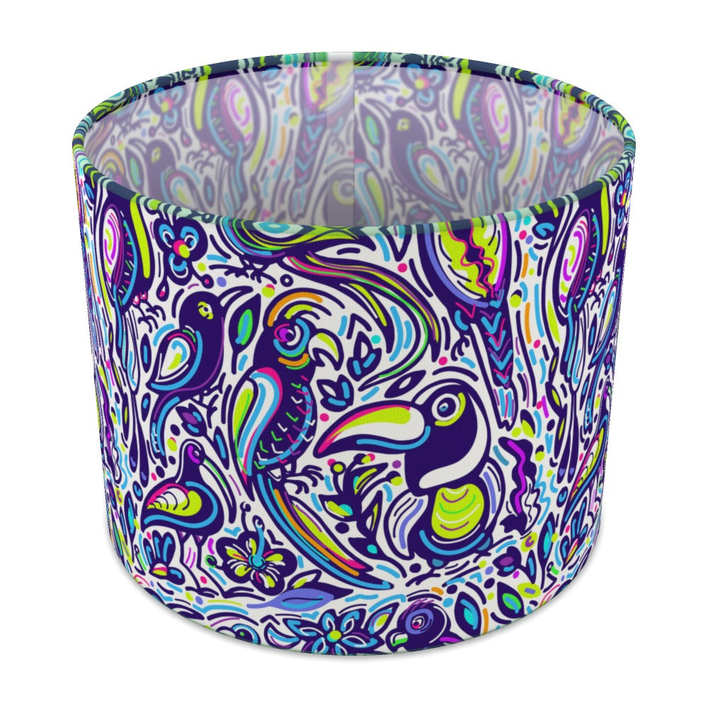 Psychedelic Toucan Pattern lampshade - 25cm Table