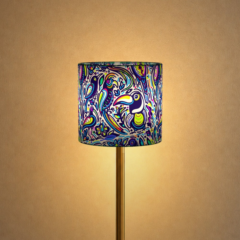 Psychedelic Toucan Pattern lampshade