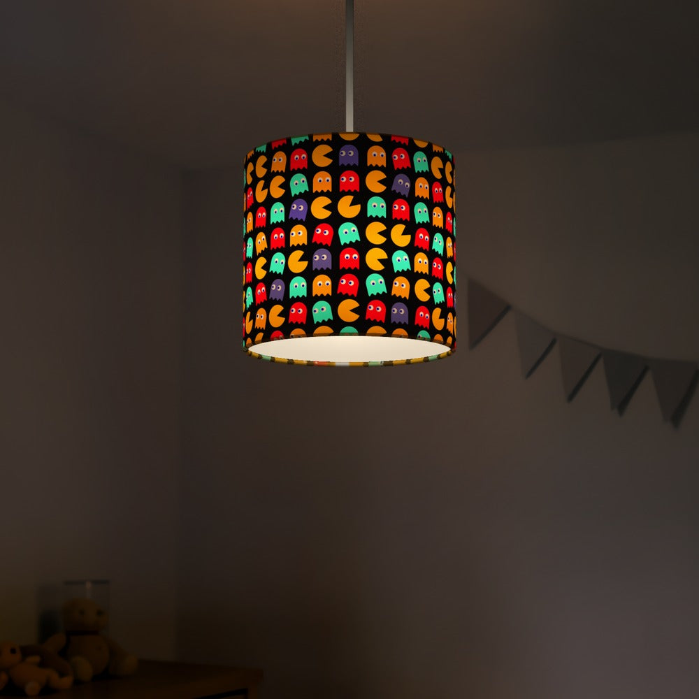 Retro Arcade Ghost Pattern lampshade
