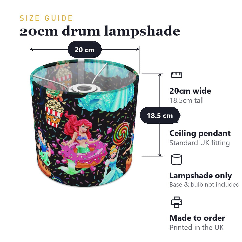 Colorful Princess and Candy Theme lampshade