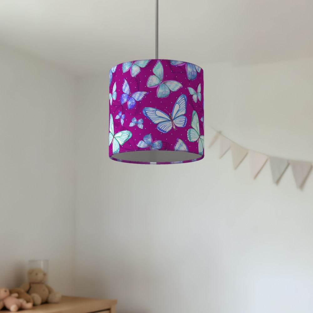 Purple Butterfly Pattern lampshade
