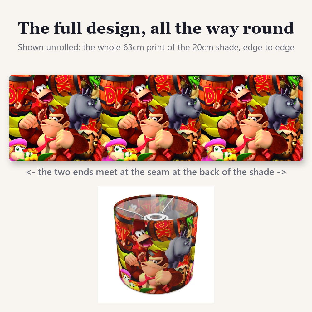 Donkey Kong Characters Bright Design lampshade
