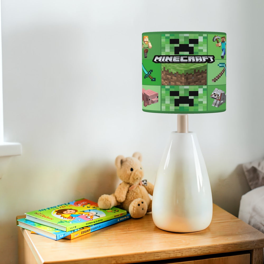 Pixels Mining Game Character Collage lampshade