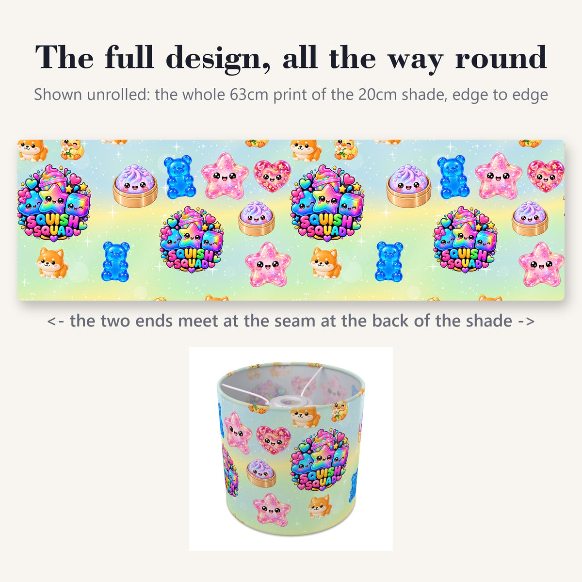 Squish Squad lampshade - 20cm x 18.5cm Ceiling - photo 9