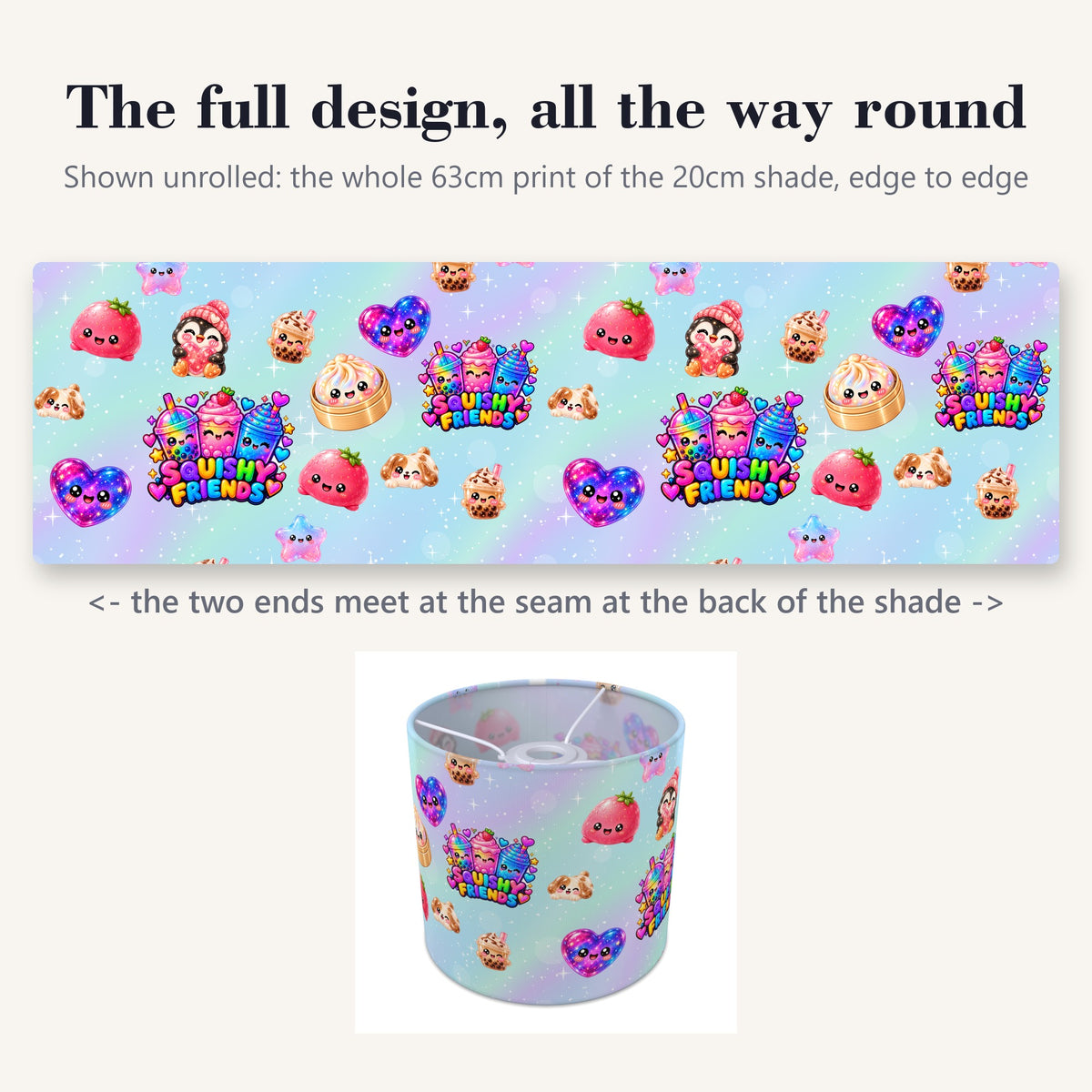 Squishy Friends lampshade - 20cm x 18.5cm Ceiling - photo 9