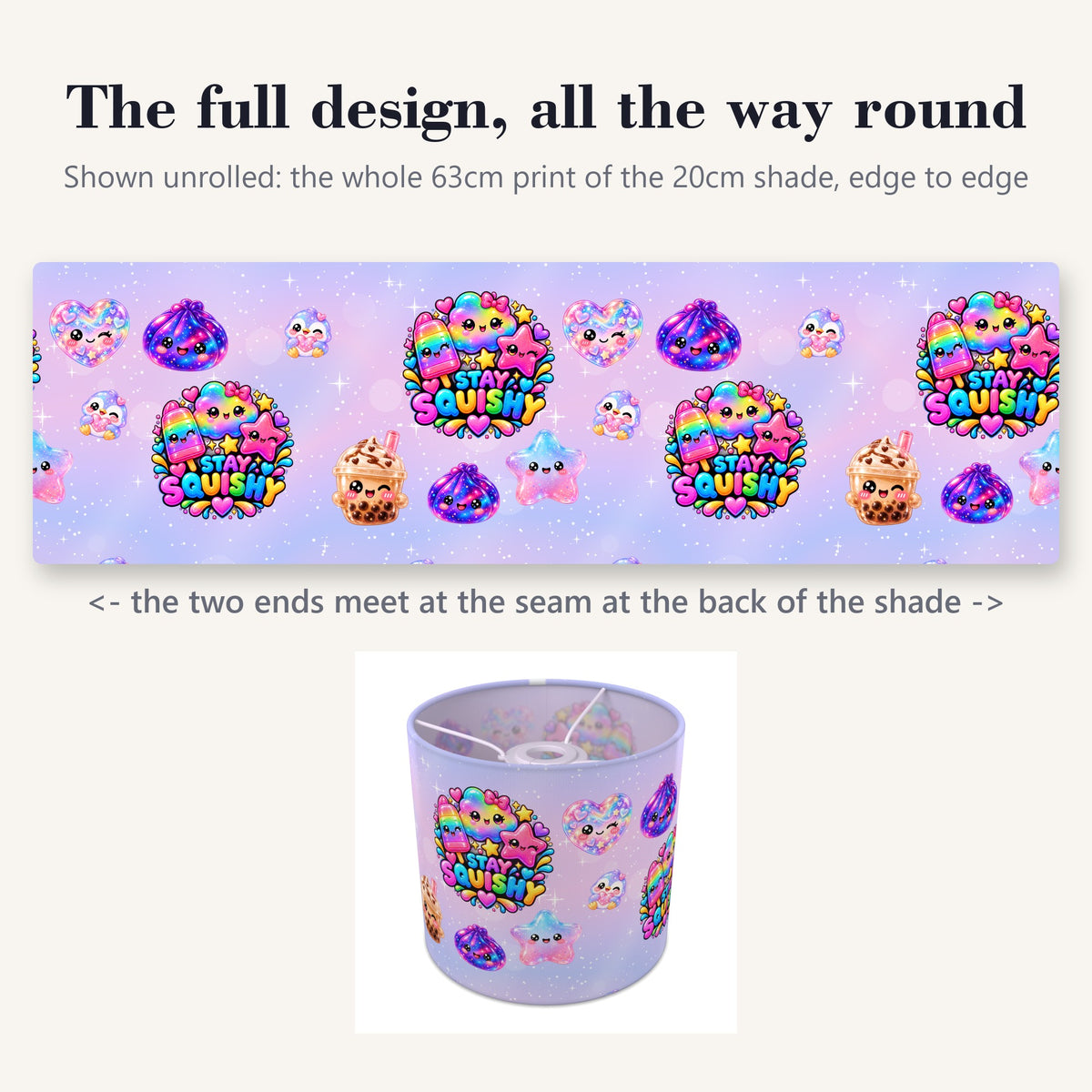 Stay Squishy lampshade - 20cm x 18.5cm Ceiling - photo 9
