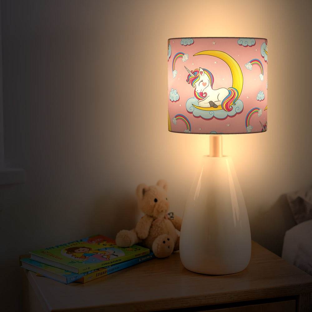 Pink Unicorn Rainbow lampshade
