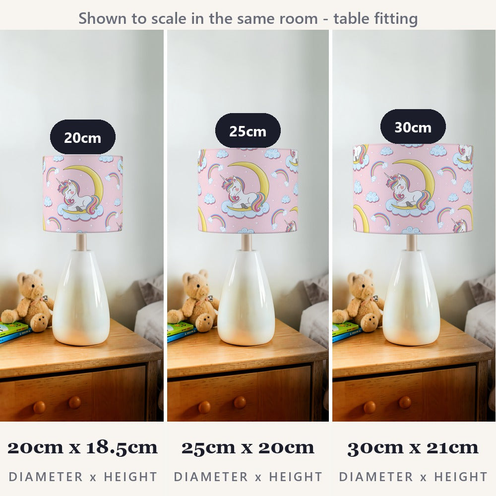 Pink Unicorn Rainbow lampshade