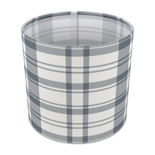 Grey Plaid Pattern lampshade - 20cm Table