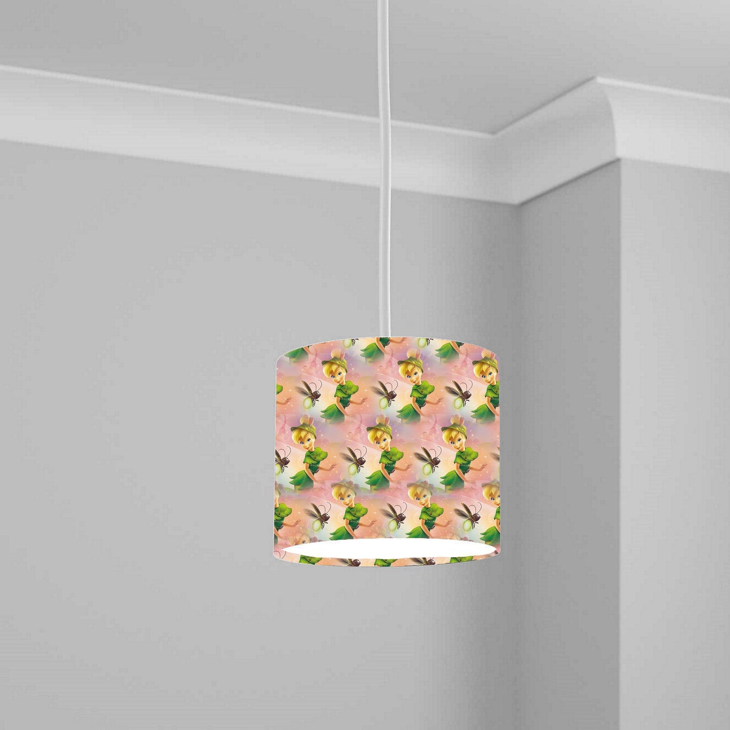 Enchanting Fairy Tinker Bell Ceiling Lampshade Lightshade for Nursery - 20cm x 18.5cm