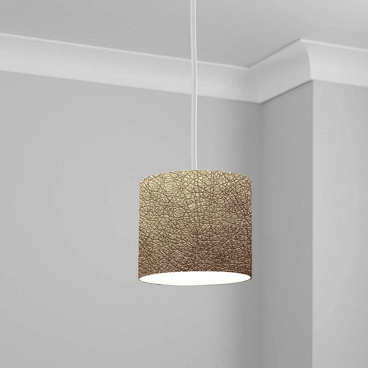 Textured Leather Effect Ceiling Lampshade Lightshade for Room - 20cm x 18.5cm