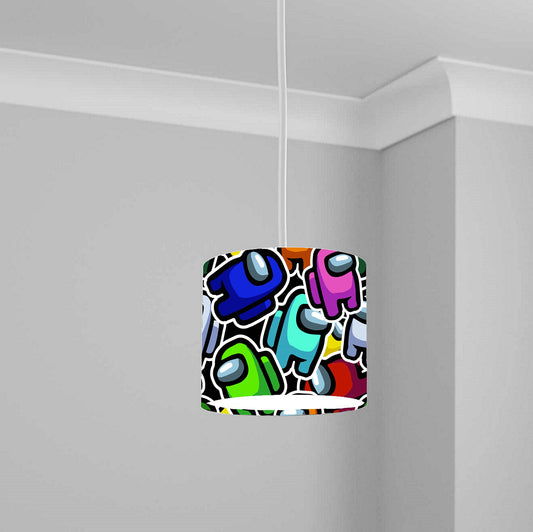 Colorful Space-Themed Ceiling Lampshade Lightshade for Nursery - 20cm x 18.5cm